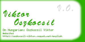 viktor oszkocsil business card